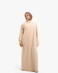 Nude Mock Neck Abaya