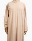Nude Mock Neck Abaya