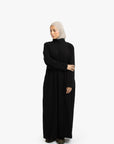 Black Mock Neck Abaya