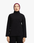Black Mock Neck Top