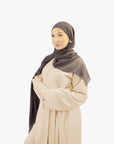 Cream Side Wrap Abaya