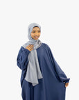 Navy Jersey Batwing Abaya
