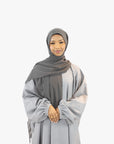 Light Grey Jersey Batwing Abaya
