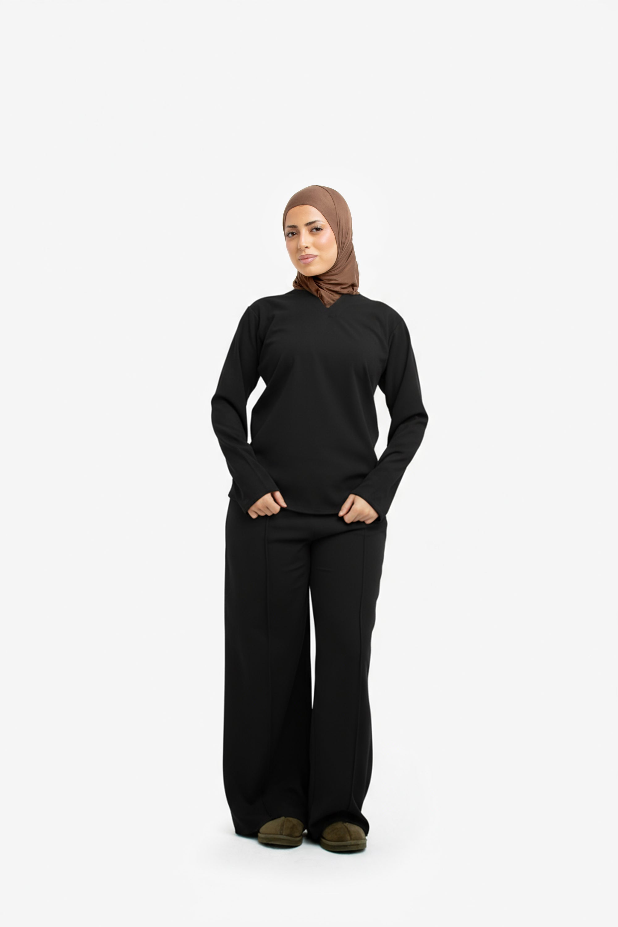 Black High-Waisted Trousers