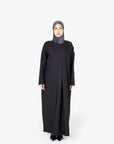 Black Pleat Abaya