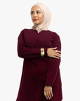 Burgundy V-Neck Top