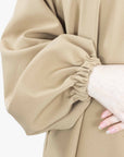 Coffee Open Cuff Sleeve Abaya