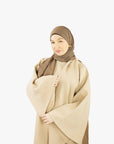 Coffee Neck Tie Abaya
