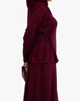 Burgundy Two-Side Tie Top