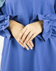 Ocean Blue Poet Sleeve Abaya