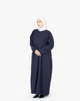 Navy Pleat Abaya