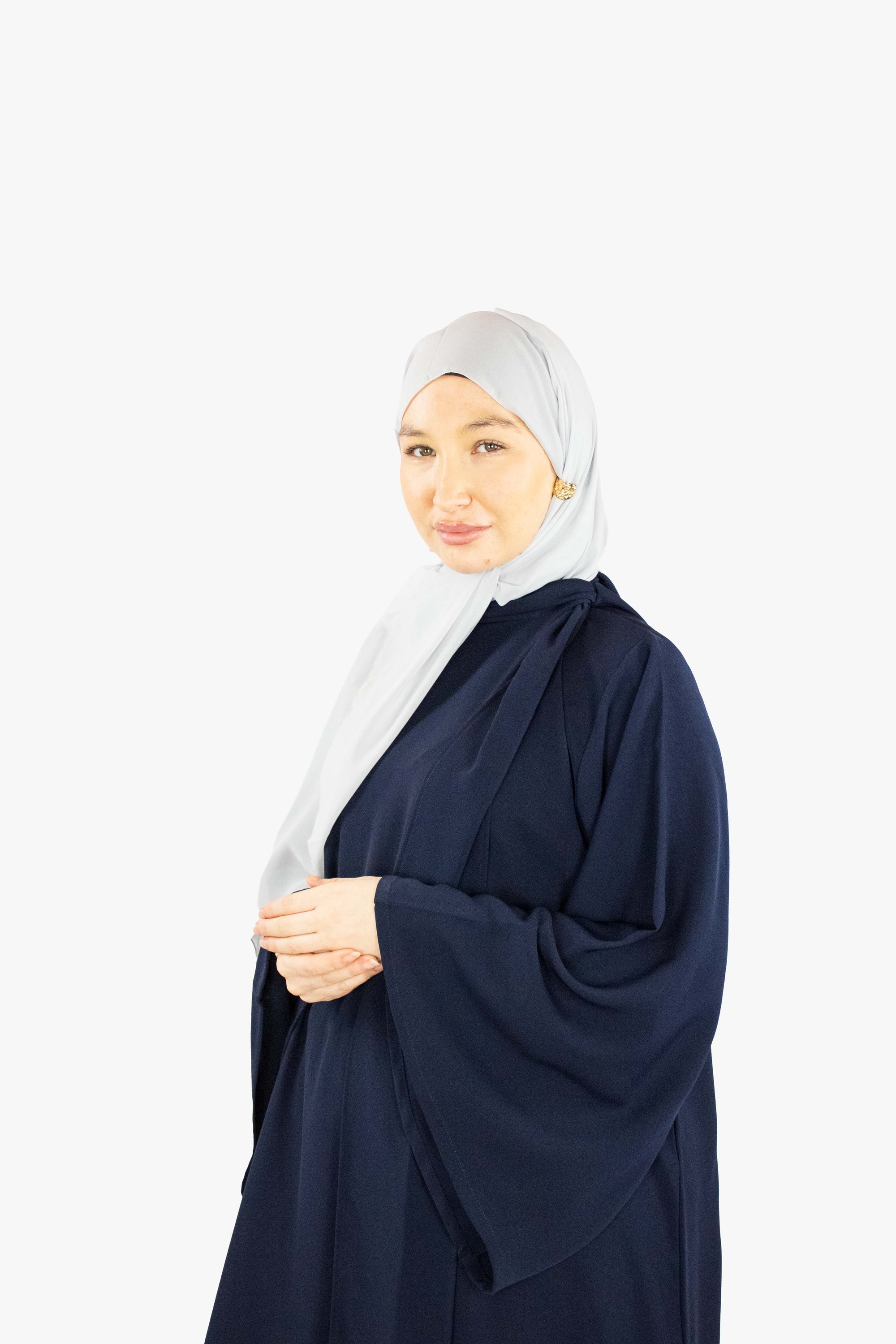 Navy Neck Tie Abaya