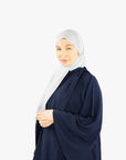 Navy Neck Tie Abaya