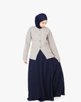 Navy Eight-Panel Skirt