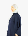 Navy Neck Tie Abaya