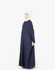 Navy Pleat Abaya