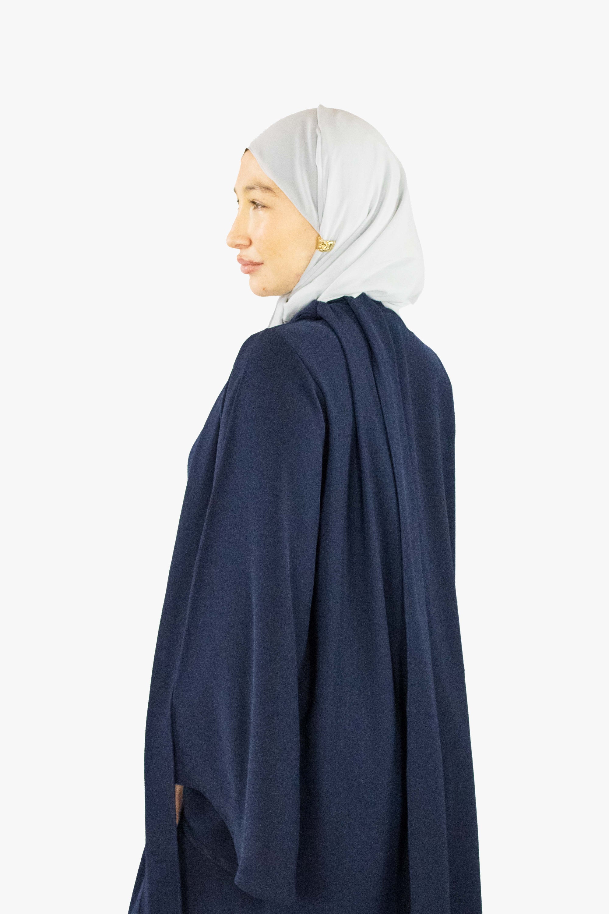 Navy Neck Tie Abaya