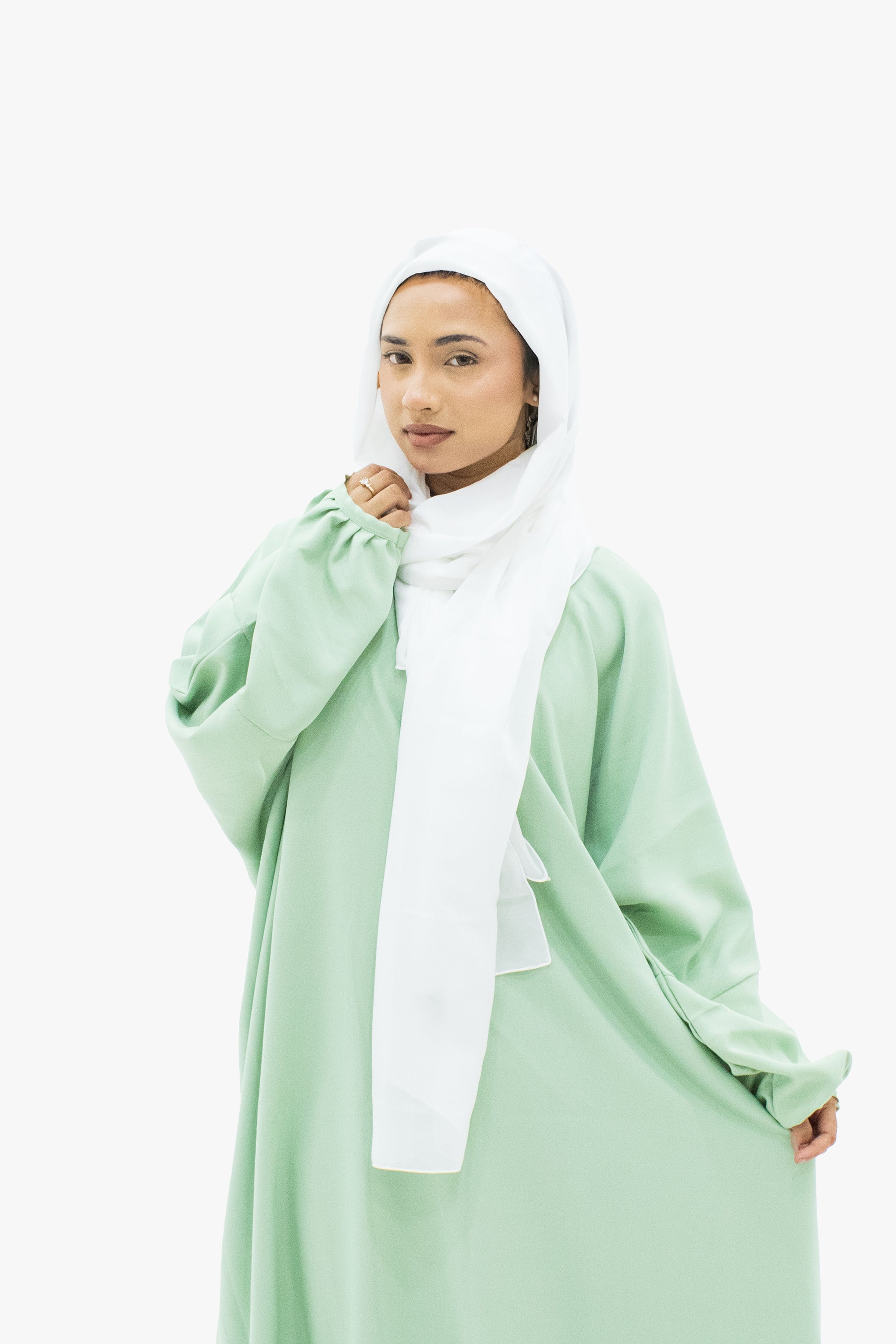 Pistachio Batwing Abaya