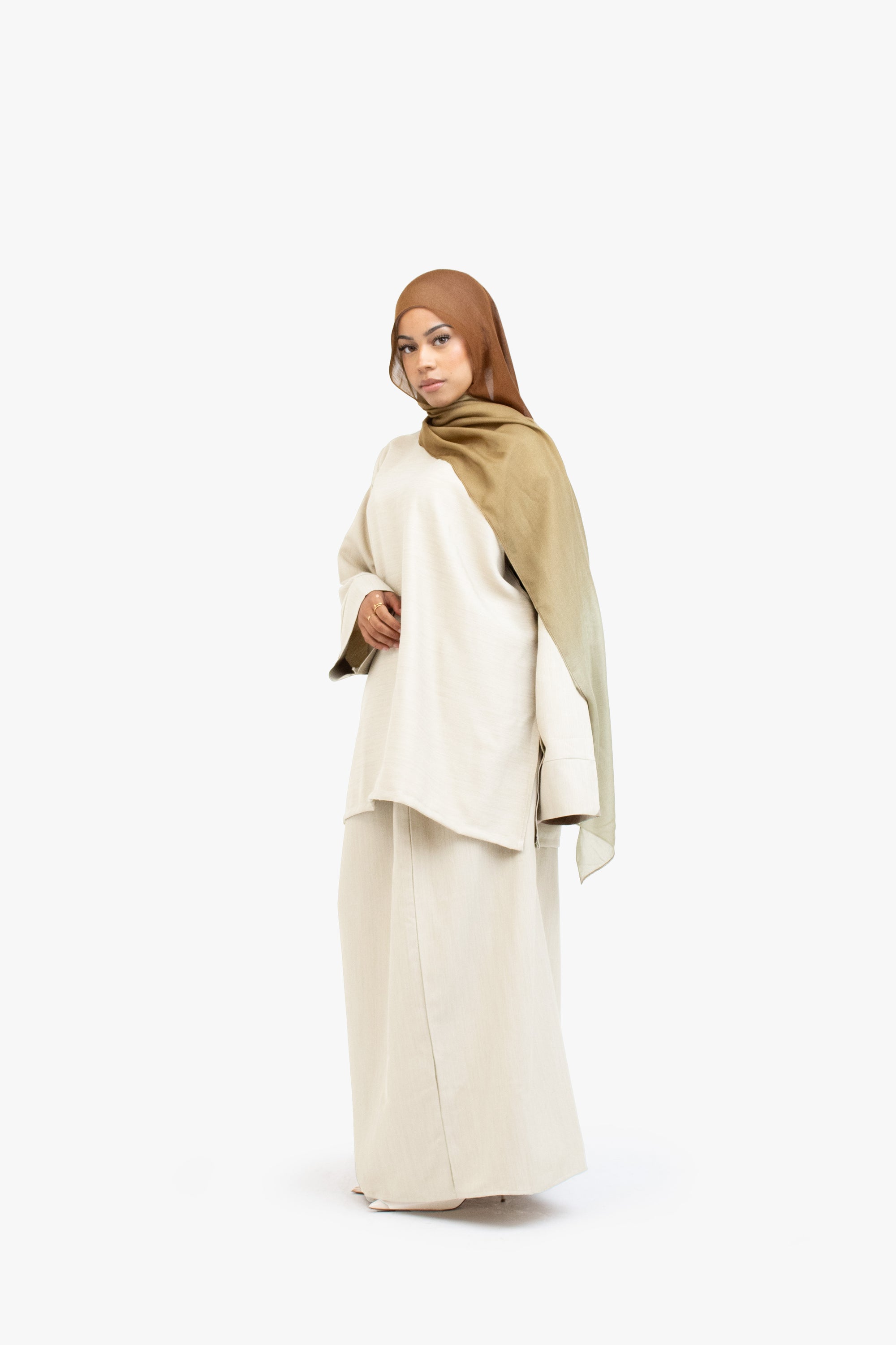 Stone Textured Two-Piece Abaya