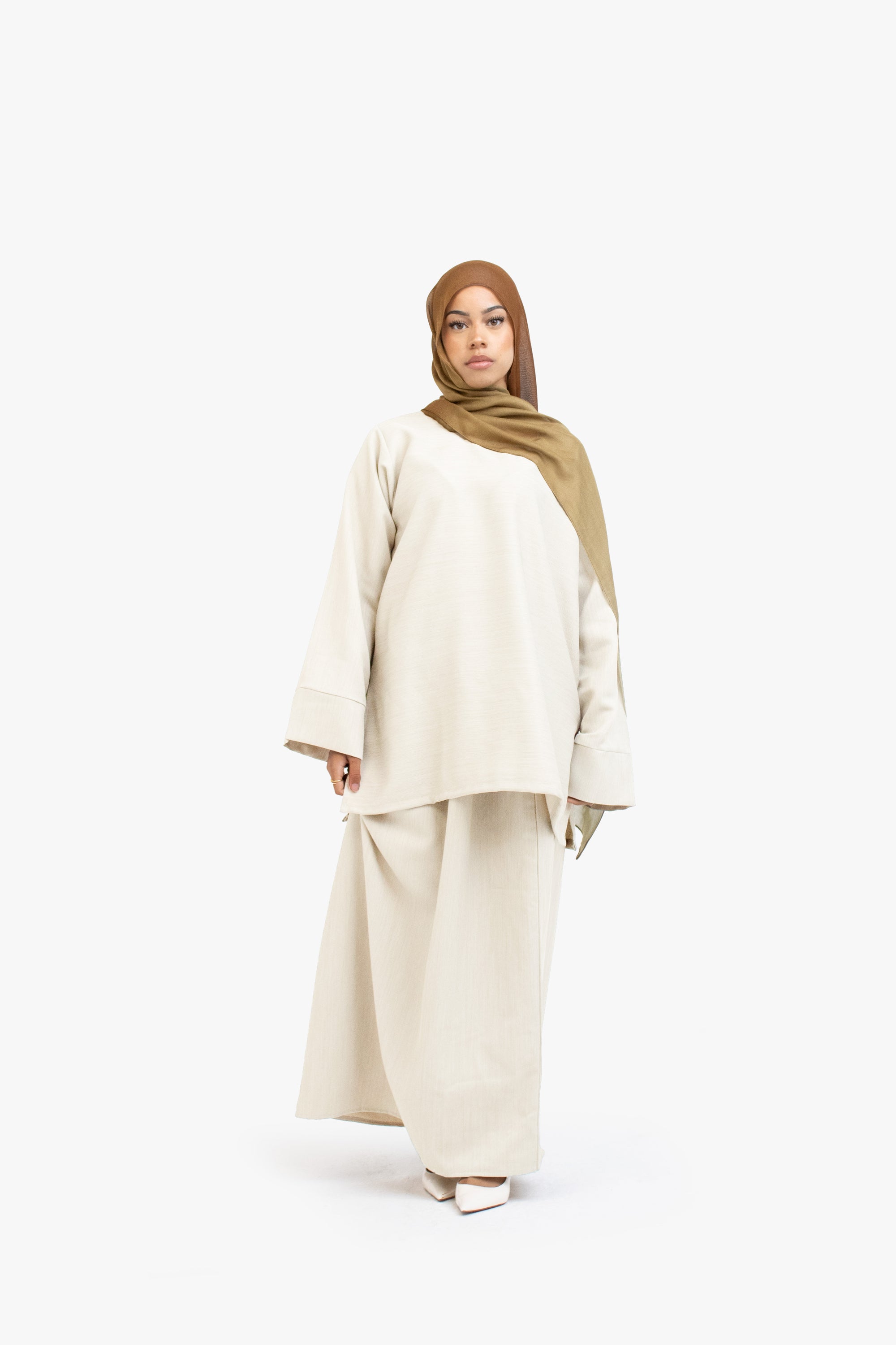 Stone Textured Two-Piece Abaya