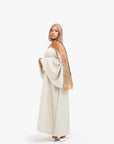 Stone Textured Umbrella Sleeve Abaya