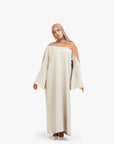Stone Textured Umbrella Sleeve Abaya