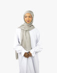 White Poet Sleeve Abaya