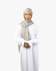 White Poet Sleeve Abaya