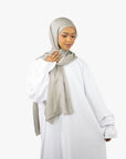 White Poet Sleeve Abaya