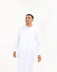 White Emirati Zip Thobe