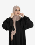 Black Balloon Sleeve Abaya