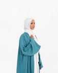 Teal Kimono Open Abaya