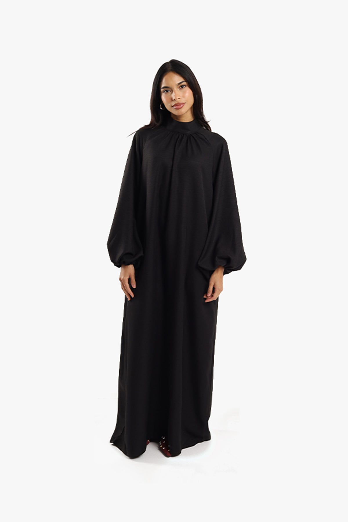 Black Bishop Sleeve Abaya