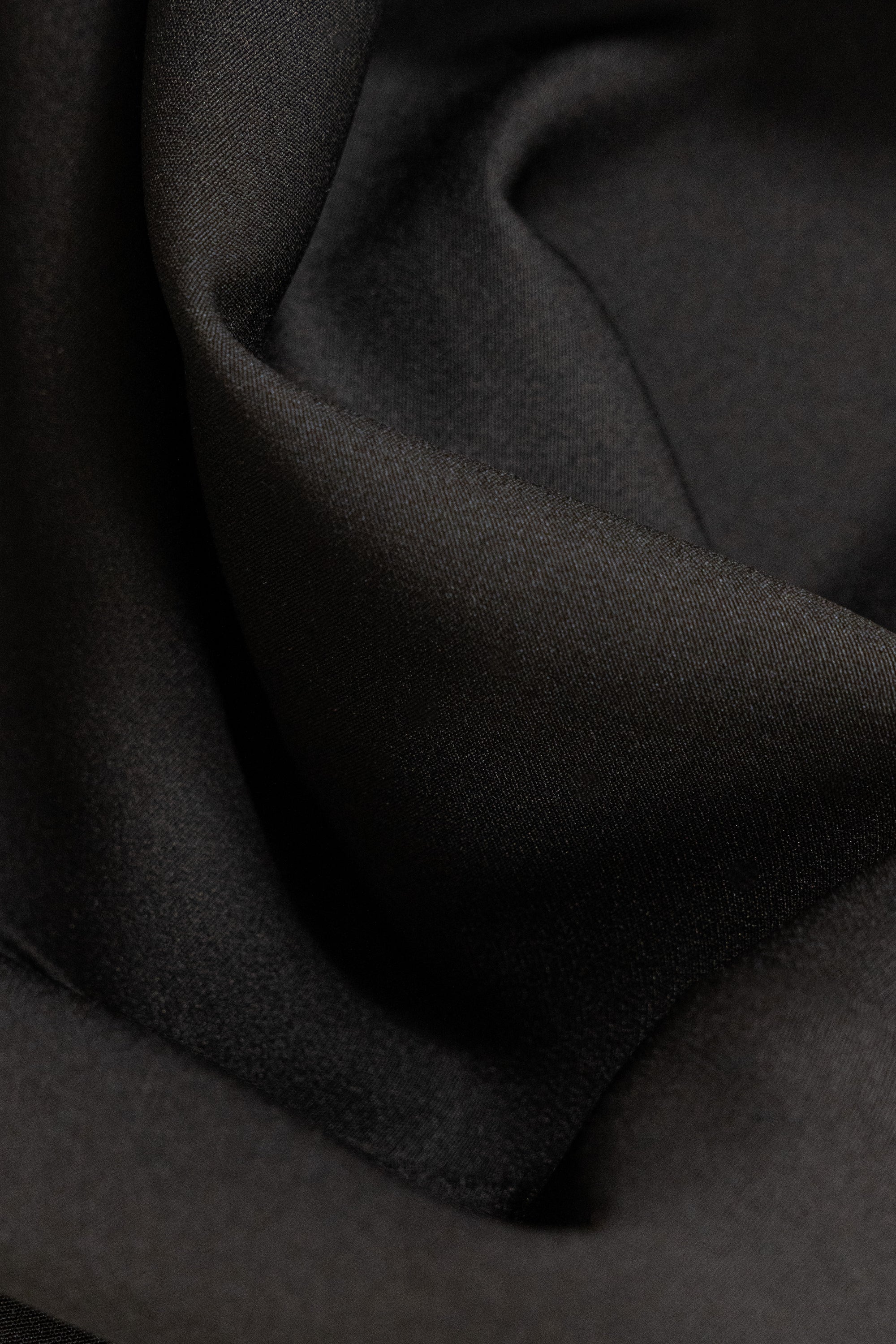 Black Powder Touch Crepe Side Wrap Abaya