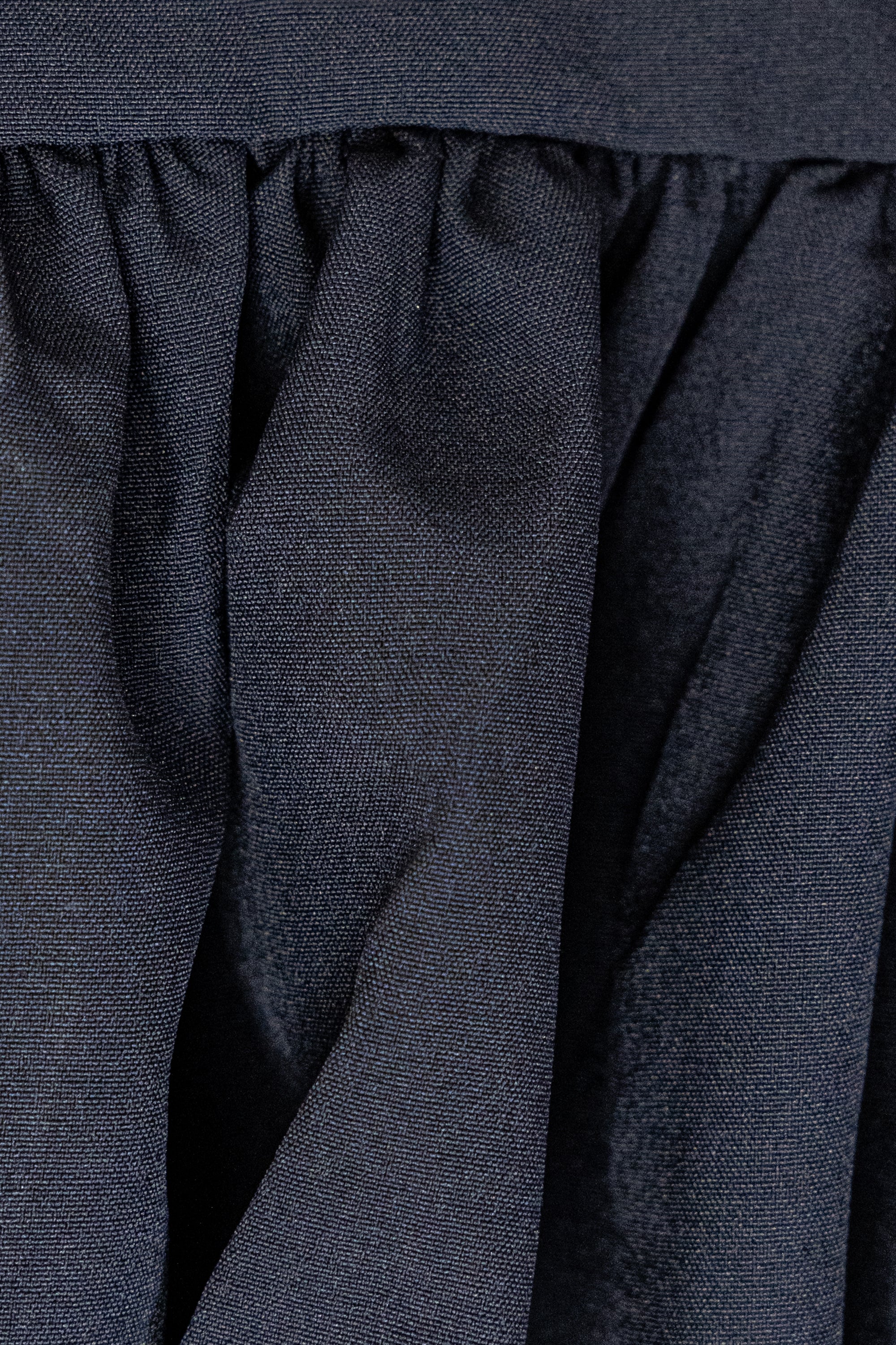 Navy Crepe Two-Side Tie Top