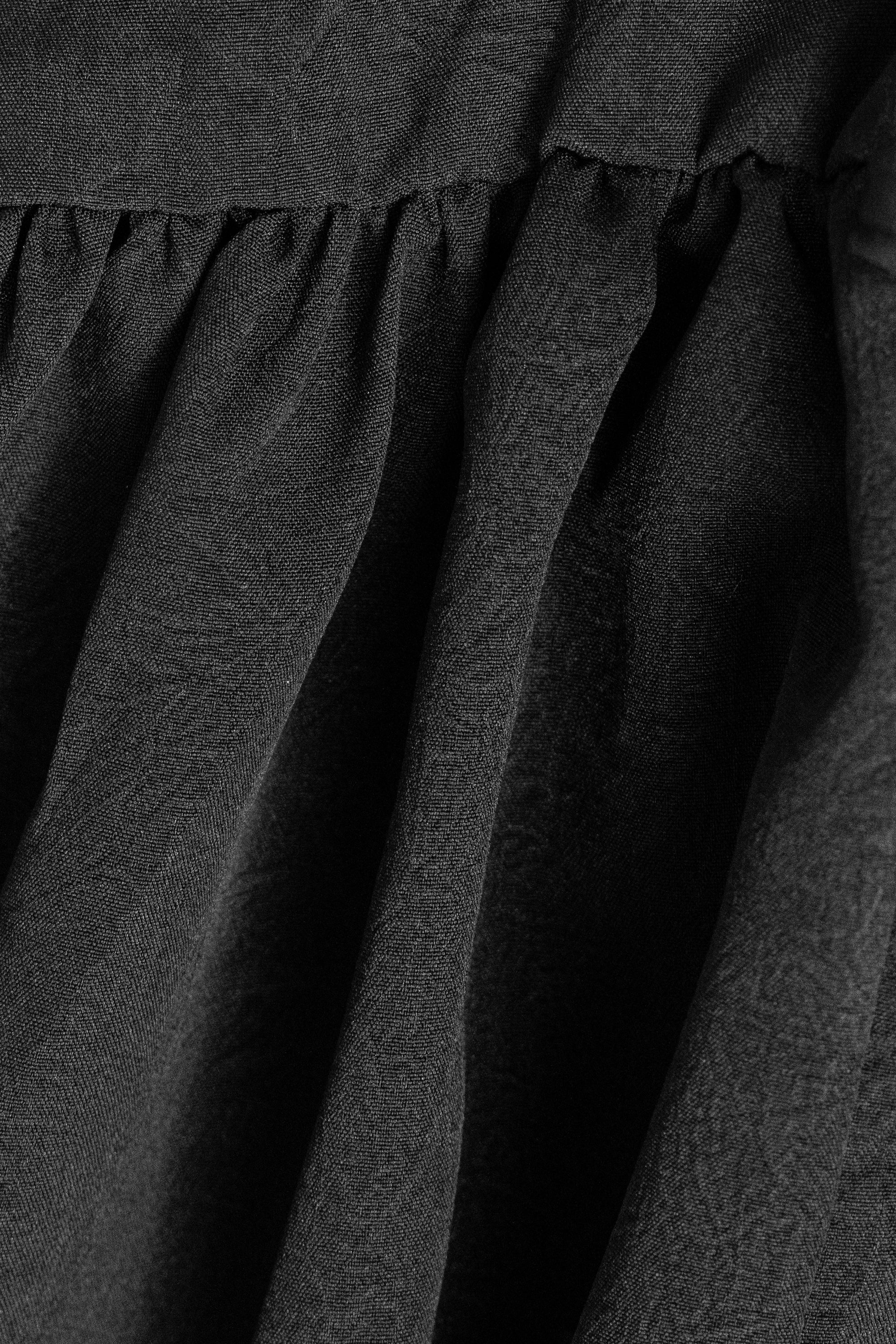 Black Crepe Two-Side Tie Top