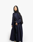 Navy Collar Abaya
