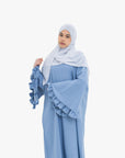 Sky Blue Flower Sleeve Abaya