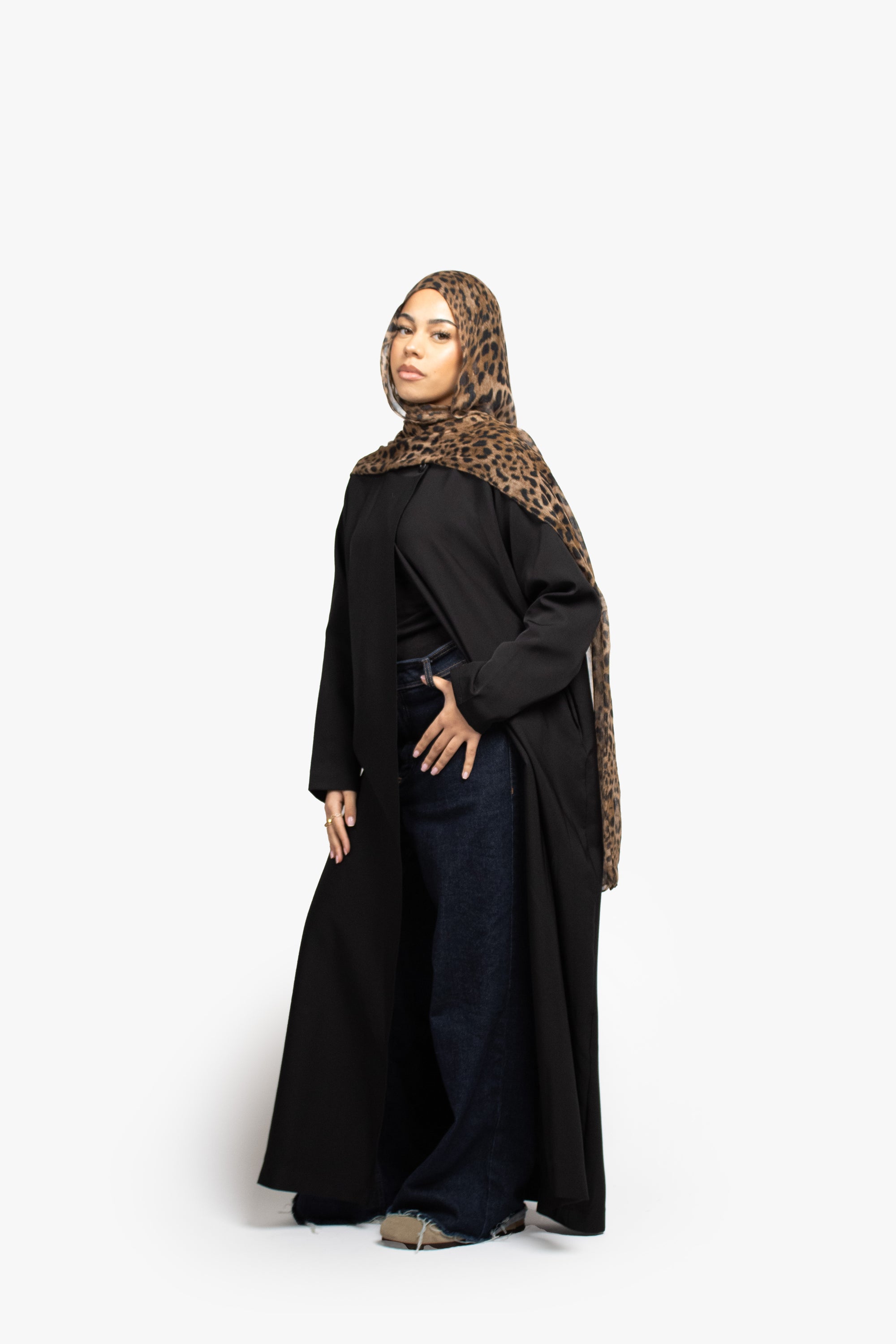 Black Collar Abaya