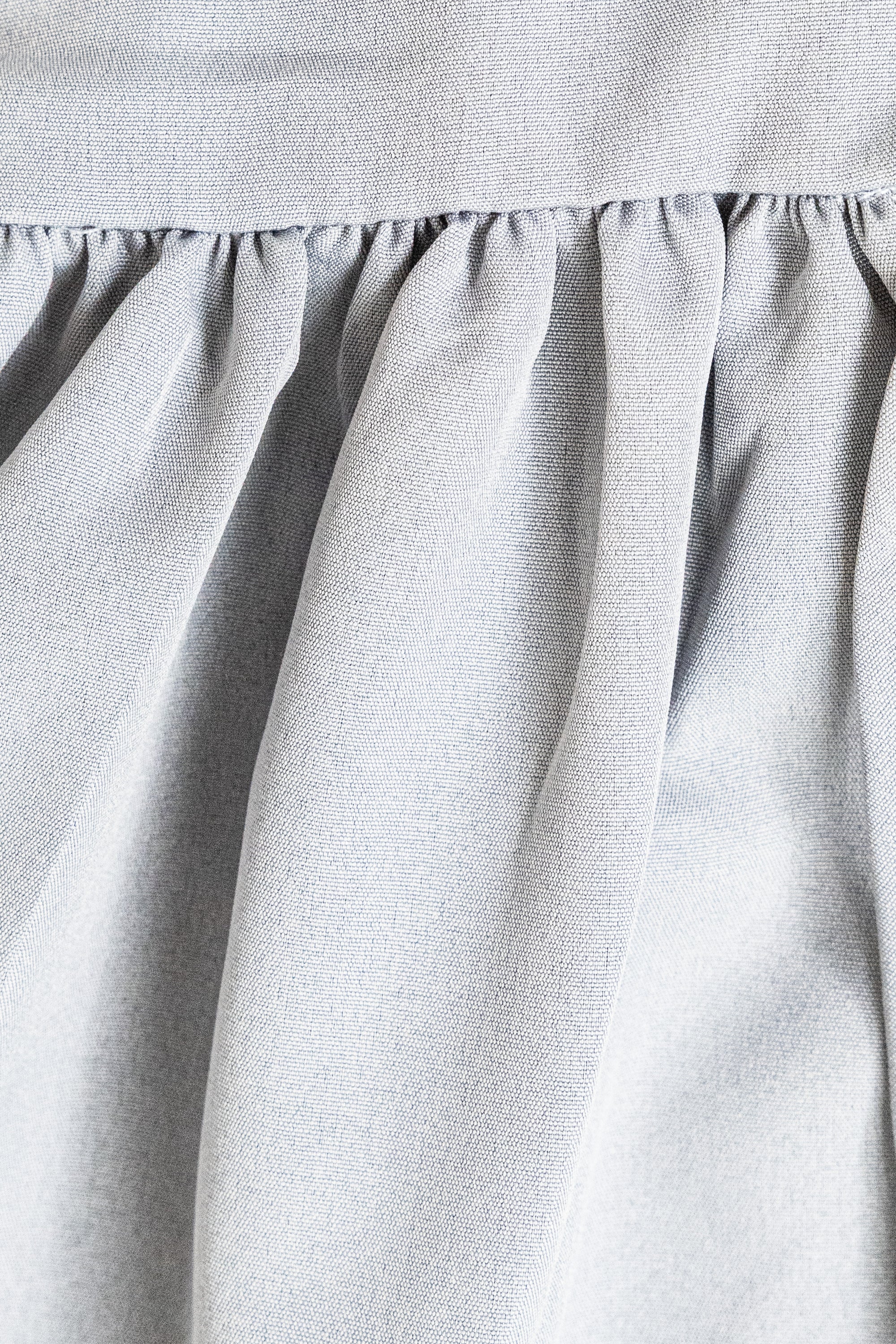 Grey Crepe Two-Side Tie Top