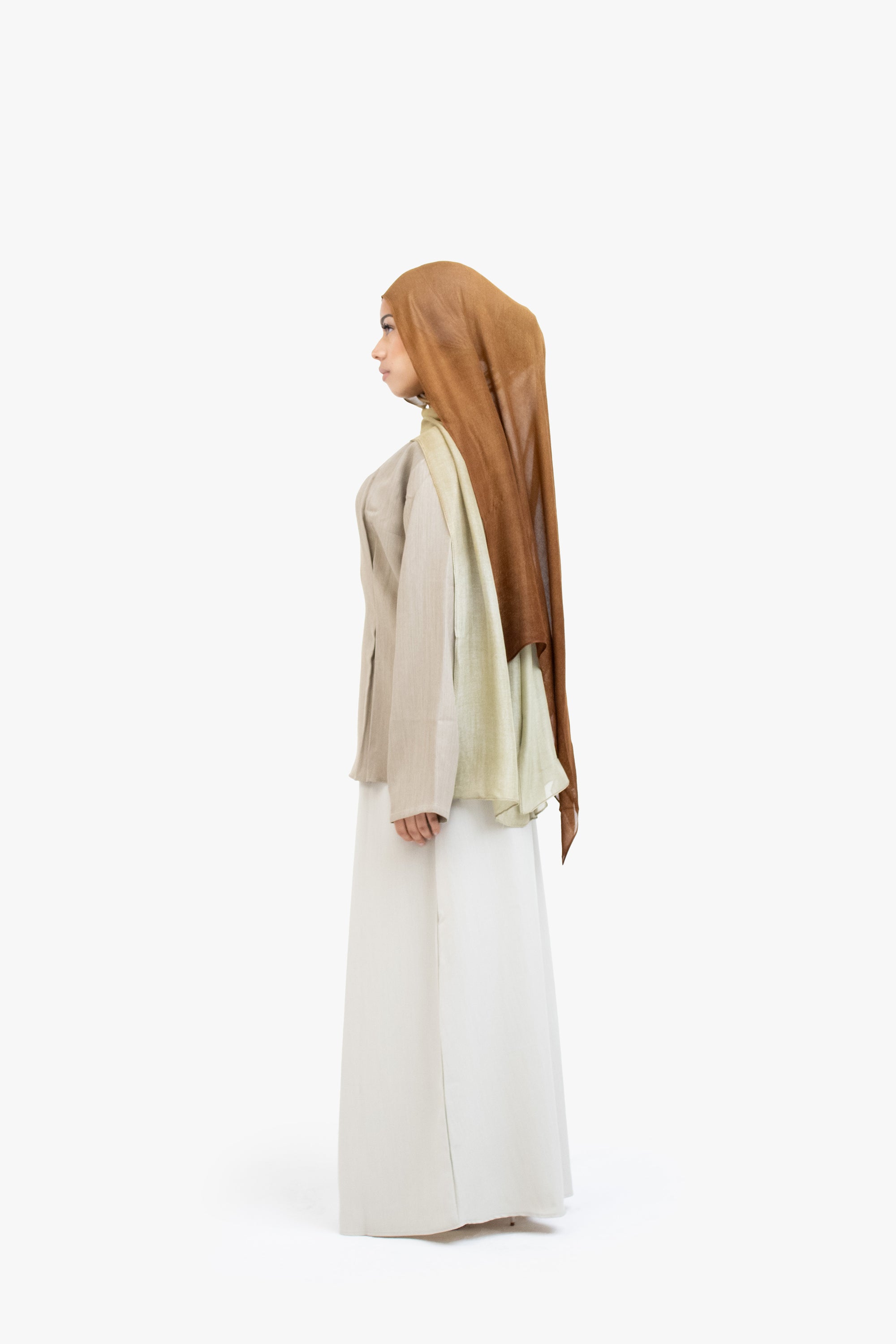 Soft Fern Textured Double Pleat Top