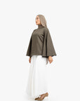 Olive Textured Umbrella Sleeve Top