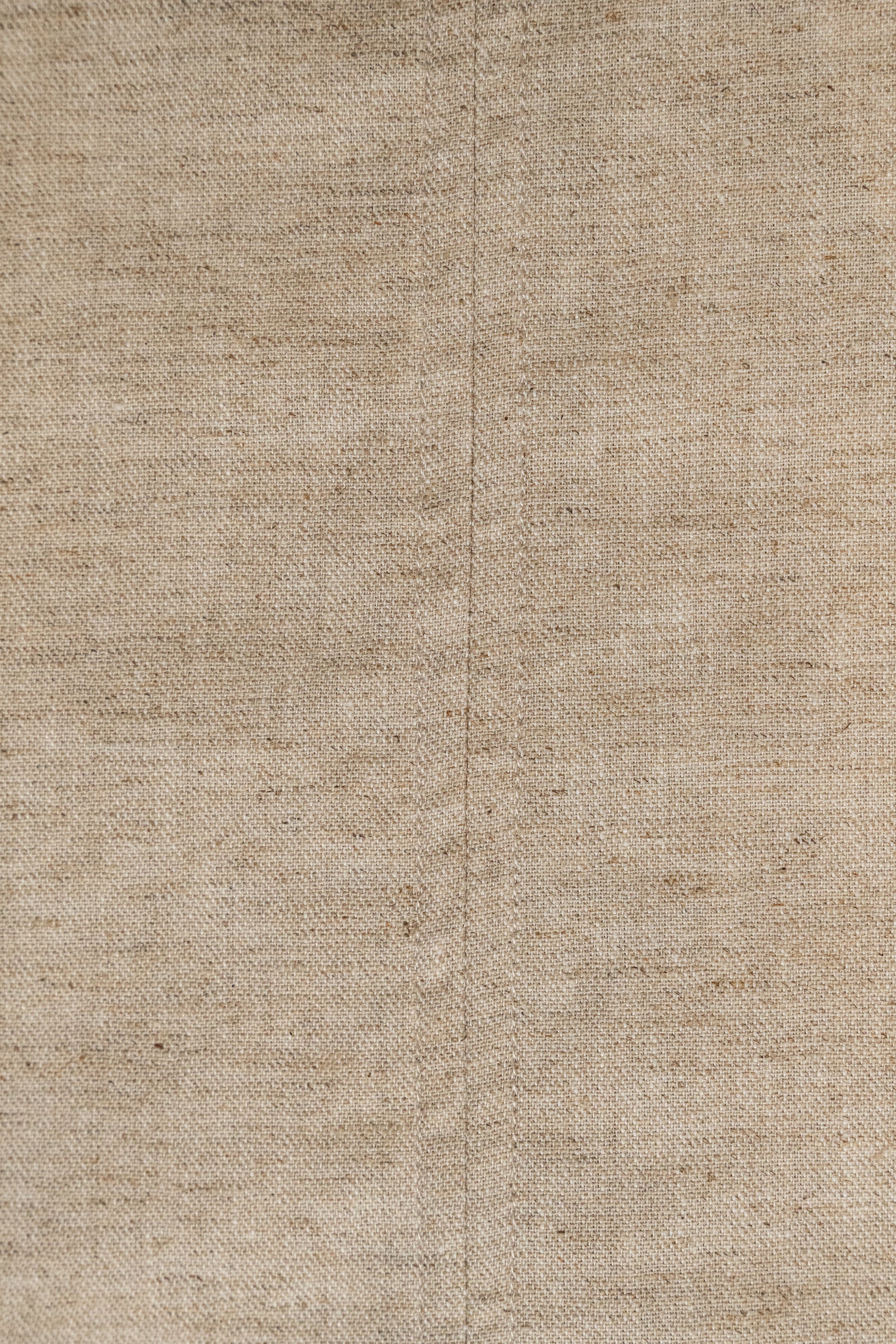 Beige Linen Cotton Wrap Top