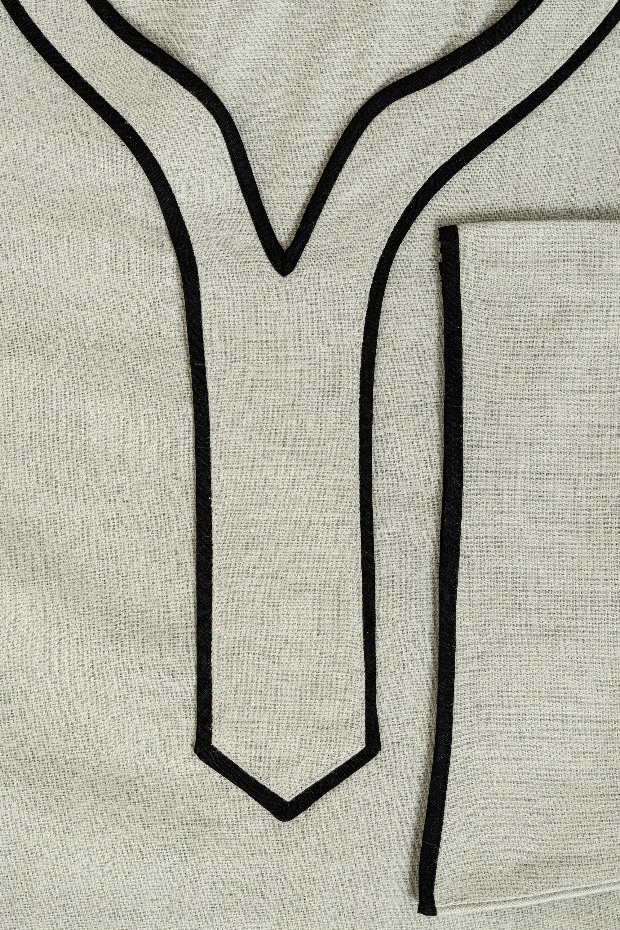 Sage Cotton Piping Abaya
