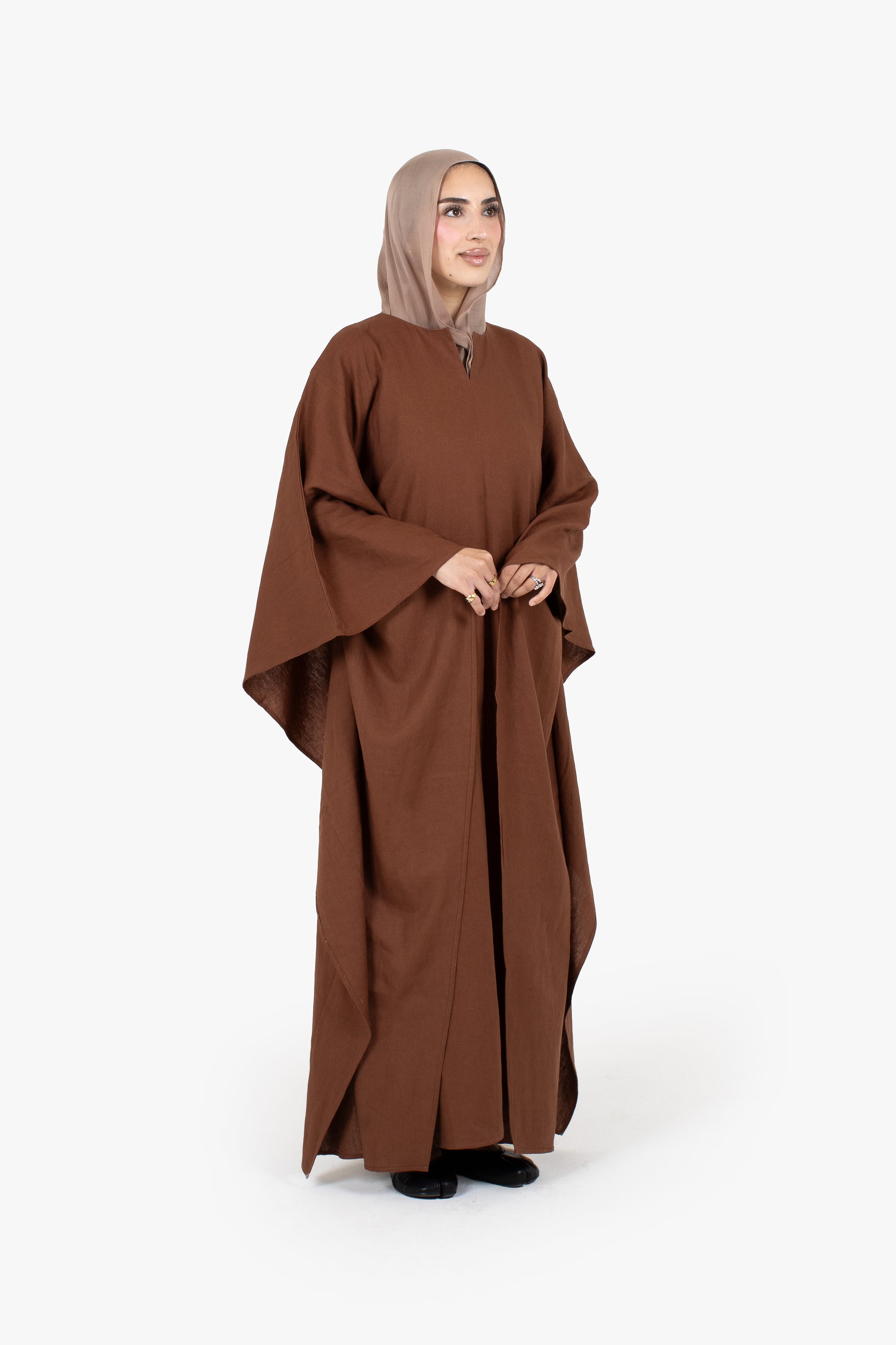 Hazelnut Linen Cotton Kaftan