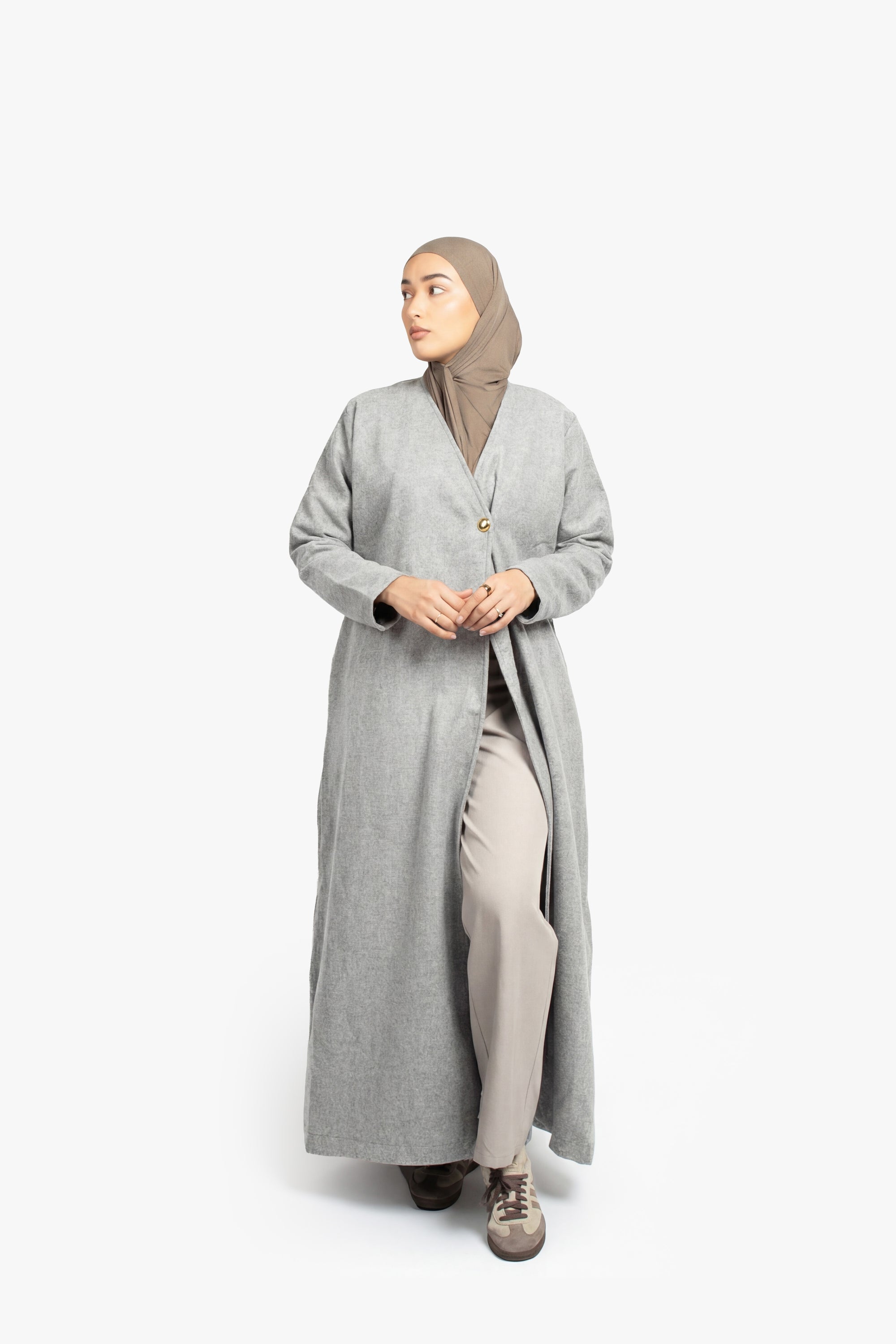 Grey Coat Abaya