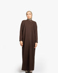 Mocha Collar Abaya