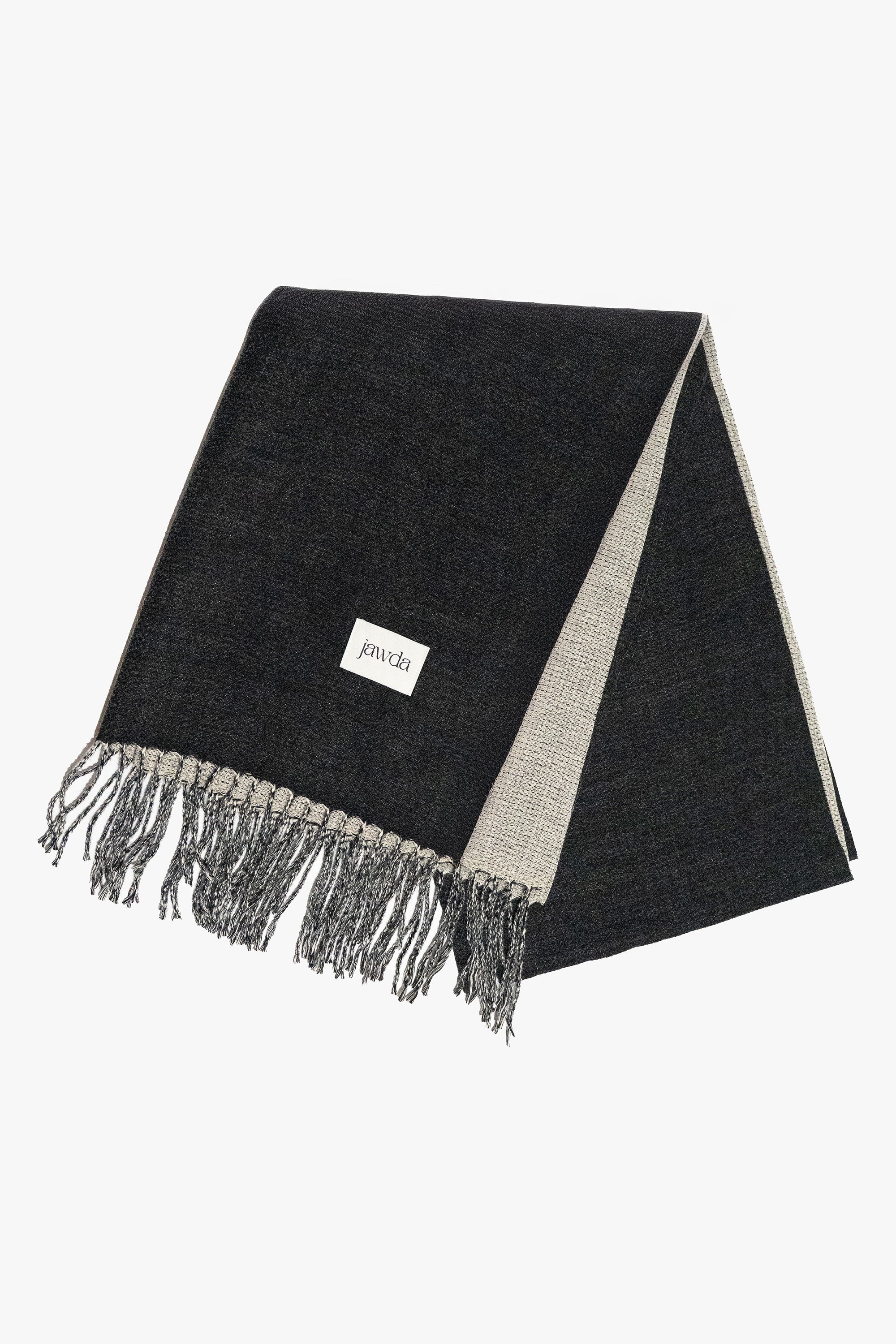 Black Double-Tone Winter Scarf