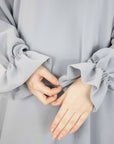 Pale Blue Poet Sleeve Abaya