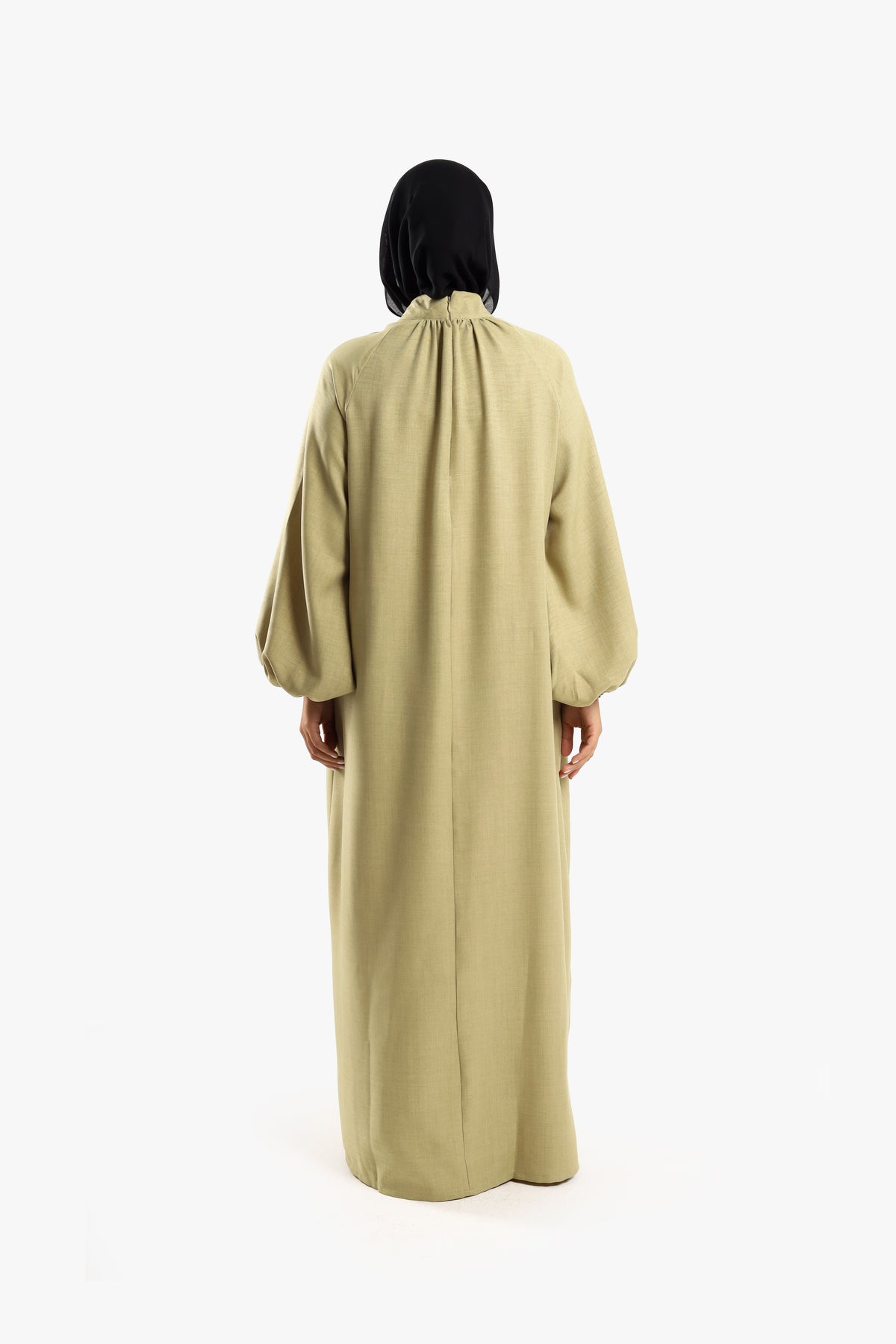 Cardamom Green Bishop Sleeve Abaya